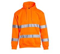 Sudadera con capucha Blackrock Hi Vis Naranja, Ropa de trabajo reflectante de alta visibilidad, segura, cómoda y de alta calidad para hombre y mujer, con certificación EN.