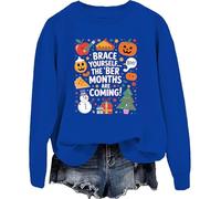 Sudadera con capucha Brace Yourself The Ber Months Are Coming Brace Yourself The Ber Months Are Coming, Azul rey-y, XXL