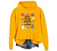 Sudadera con capucha Brace Yourself The Ber Months Are Coming Brace Yourself The Ber Months Are Coming, Amarillo-d, XL