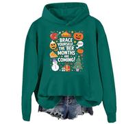 Sudadera con capucha Brace Yourself The Ber Months Are Coming Brace Yourself The Ber Months Are Coming, Verde-d, S