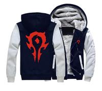 Sudadera con capucha cálida para hombre para The H.or.d.e Sudadera con capucha de camuflaje Prenda exterior de felpa Sudadera con mangas estampadas con patchwork Abrigos con cremal Blue+White-c XXXXL