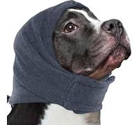 Sudadera con capucha calmante para perro con protección auditiva, sin envolturas de agitación, alivio de la ansiedad, cubierta de hematoma, aseo y protector de secado forzado, talla S (gris)