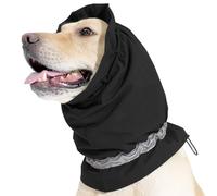 Sudadera con capucha calmante para perro, orejeras impermeables con tiras reflectantes para aliviar la ansiedad del perro, calmar, mantener el calor y proteger contra el frío
