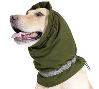 Sudadera con capucha calmante para perro, orejeras impermeables con tiras reflectantes para aliviar la ansiedad del perro, calmar, mantener el calor y proteger contra el frío
