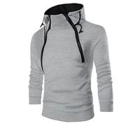 Sudadera con capucha casual de moda para 2025 Nuevos hombres con doble cremallera delantera y manga larga
