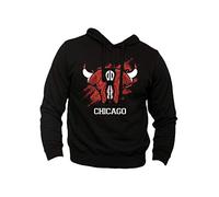 Sudadera con Capucha Chicago Basket Toro Zapatos Campeones de Baloncesto - Camiseta Deportiva de Ajuste Italiano Negro M