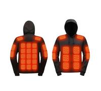 Sudadera con capucha climatizada para hombre, varias zonas de calentamiento, 3 niveles de calor, cordón, manga larga, para exterior, invierno, tiempo libre, chaqueta térmica, regalos para hombres