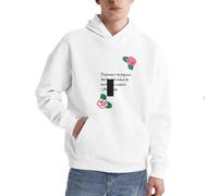 Sudadera con capucha con cita y flor sobre el tema del perdón Jersey inspirador con un toque literario, Negro , 3XL
