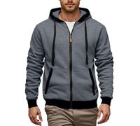 Sudadera con capucha con cremallera para hombre, chaqueta cargo informal del Reino Unido, sudadera con capucha con cremallera completa, sudadera de manga larga lisa para el gimnasio, sudaderas