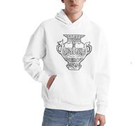 Sudadera con capucha con diseño de jarrón de caligrafía árabe vintage para amantes de la historia del arte, Negro , 3XL