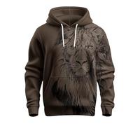 Sudadera con capucha con estampado animal para hombre, sudadera vikinga con estampado 3D, sudadera de manga larga, sudadera con capucha de color sólido, sudadera cálida de invierno, sudaderas