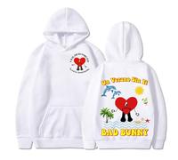 Sudadera con Capucha con Estampado De Bad Bunny UN Verano SIN TI para Hombre, Ropa De Calle Sudaderas De Manga Larga De Gran Tamaño Chándal Unisex para Hombre 2022
