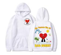 Sudadera con Capucha con Estampado De Bad Bunny UN Verano SIN TI para Hombre, Ropa De Calle Sudaderas De Manga Larga De Gran Tamaño Chándal Unisex para Hombre 2022