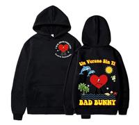 Sudadera con Capucha con Estampado De Bad Bunny UN Verano SIN TI para Hombre, Ropa De Calle Sudaderas De Manga Larga De Gran Tamaño Chándal Unisex para Hombre 2022