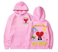 Sudadera con Capucha con Estampado De Bad Bunny UN Verano SIN TI para Hombre, Ropa De Calle Sudaderas De Manga Larga De Gran Tamaño Chándal Unisex para Hombre 2022