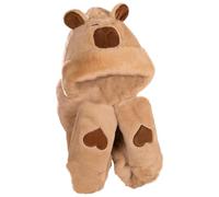 Sudadera con capucha con guantes, sudadera con capucha de invierno Capybara, juego de guantes, sudadera con capucha de invierno, sudadera con capucha suave y cálida, juego de guantes de bufanda de
