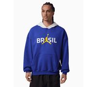 Sudadera con capucha con logo Oversize Jordan Brooklyn Brasil para hombre Azul S