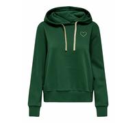 Sudadera con capucha con motivo de corazón Mujer Talla M. Color Verde