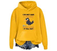 Sudadera con capucha con texto en inglés "I Do Not Have A Screw Loose It Fell Out", divertida con texto en inglés "I Do Not Have A Screw Loose It Fell Out", amarillo, L