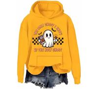 Sudadera con capucha con texto en inglés "The Only Ghost I Know Is The Holy Ghosts", Amarillo-h, 3XL