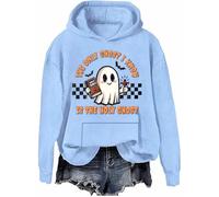 Sudadera con capucha con texto en inglés "The Only Ghost I Know Is The Holy Ghosts", Azul cielo-h, XL
