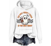 Sudadera con capucha con texto en inglés "The Only Ghost I Know Is The Holy Ghosts", Blanco-h, S