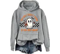 Sudadera con capucha con texto en inglés "The Only Ghost I Know Is The Holy Ghosts", Gris-h, M