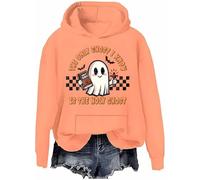 Sudadera con capucha con texto en inglés "The Only Ghost I Know Is The Holy Ghosts", Hami Orange-h, XL