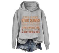 Sudadera con capucha con texto en inglés "They Didn't Steal Slaves They Didn't Steal The Slave Black History Month", unisex, gris, 3XL