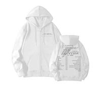 Sudadera con Capucha de algodón con Estampado de la 1ST World Tour 'Episode 1: Zero Frontier'2026.(A White,4XL)