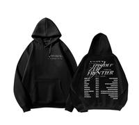 Sudadera con Capucha de algodón con Estampado de la 1ST World Tour 'Episode 1: Zero Frontier'2026.(B Black- Fleece,4XL)