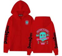 Sudadera con capucha de anime de gran tamaño, Dorohedoro Graphic para adolescentes, ropa de calle unisex, Rojo-4, M