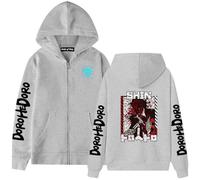 Sudadera con capucha de anime de gran tamaño, Dorohedoro Graphic para adolescentes, ropa de calle unisex, Gris-8, L