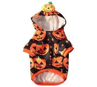 Sudadera con capucha de calabaza, disfraz de calabaza para perro, gato, cálido ropa de cachorro, suave y aterrador, para otoño e invierno, divertido, para fiestas, vacaciones, cachorros y G