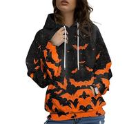 Sudadera con Capucha de Calabaza para Mujer Cara de Calabaza de Halloween suéter Casual de otoño e Invierno cálido de Manga Larga pulóver con Capucha
