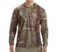 Sudadera con capucha de camuflaje para hombre, protección solar UPF 50+, protección UV, ligera, de manga larga, de secado rápido, para senderismo, pesca, correr, actividades al aire libre, camiseta