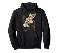 Sudadera con Capucha de Conejo de café Acogedor Bebiendo café Lindo Anima Sudadera con Capucha