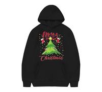 Sudadera con Capucha de Copo de Nieve navideño para niños y niñas, cálida Sudadera con Estampado navideño de Invierno Sudadera Multicolor