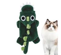 Sudadera con capucha de dinosaurio para perro, disfraz de mascota resistente al viento, tela de forro polar suave con capucha y cola para un uso acogedor y un aspecto divertido, divertido disfraz de