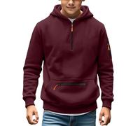 Sudadera con capucha de forro polar con media cremallera para niños, sudadera con capucha de gran tamaño, cremallera de un cuarto, sudadera con capucha para otoño e invierno, ropa de manga larga