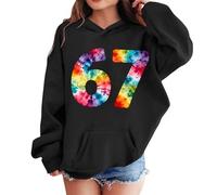 Sudadera con Capucha de Forro Polar para niñas, Moderna e Informal, con Bolsillo para Jugar y la Escuela, diseño de Estrella fugaz, con Brillos Reflectantes.