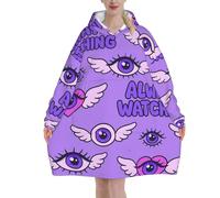Sudadera con capucha de franela de manga larga para adultos de gran tamaño, manta Always Watching Eye, sudadera con capucha suave y peluda, jersey para descansar