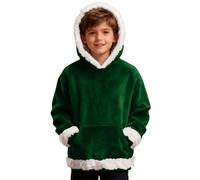 Sudadera con Capucha de Franela para niños, Color Liso, Estilo Pullover, Suave y cómoda, Ideal para un Look Casual, también Disponible en versión Chaqueta con Cremallera, Abrigada.