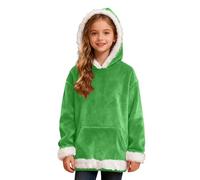 Sudadera con Capucha de Franela para niños, Color Liso, Estilo Pullover, Suave y cómoda, Ideal para un Look Casual, también Disponible en versión Chaqueta con Cremallera, Abrigada.