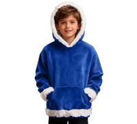 Sudadera con Capucha de Franela para niños, Color Liso, Estilo Pullover, Suave y cómoda, Ideal para un Look Casual, también Disponible en versión Chaqueta con Cremallera, Abrigada.