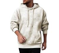 Sudadera con capucha de gran tamaño para hombre, aspecto de punto, corte relajado, cómoda camiseta de ocio, ropa de calle moderna, para otoño e invierno, cálida, suave, transpirable, parte superior