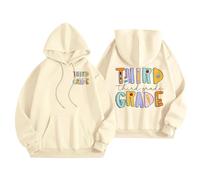 Sudadera Con Capucha De Gran Tamaño Para Profesor - Trajes De Reentrada Escolar Para Niñas Y Mujeres - Sudadera De Moda Para El Primer Día De Escuela - Suéter De Manga Larga - Top Básico Casual