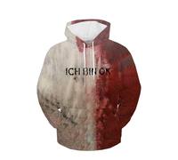 Sudadera con capucha de Halloween para hombre, cómoda sudadera de terror con problemas resueltos de transición, sudadera con capucha para lesiones de sangre con estampado sangriento, cuello redondo