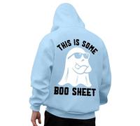 Sudadera con capucha de Halloween para hombre, diseño de fantasma y letra, sudadera con capucha para adolescentes, geniales para el gimnasio, con media cremallera, sudadera de gran tamaño, Y2K, moda