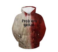 Sudadera con capucha de Halloween para hombre, sudadera deportiva con cordón de sangre, sudadera con capucha de manga larga, sudaderas casuales divertidas con problemas resueltos, caqui, XXX-Large
